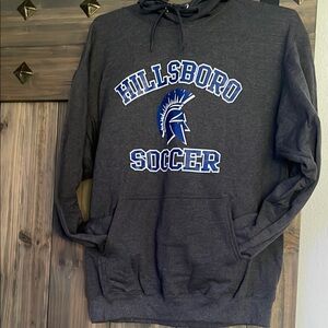 Hillsboro Soccer Hoodie in Dark Gray-new overstock N WT